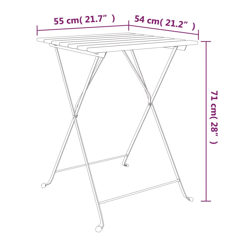 Aibecy Folding Bistro Table 21.7