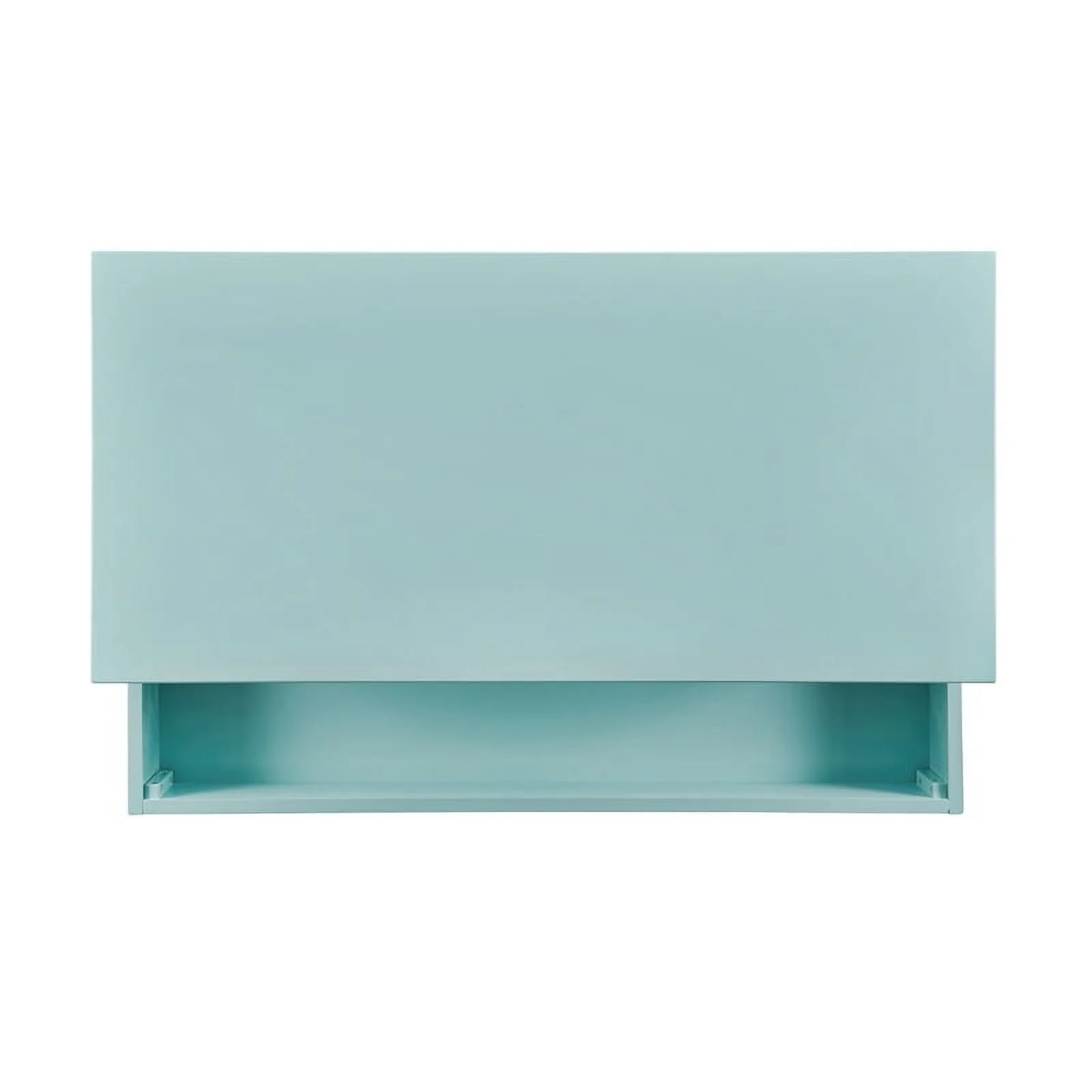 Riverbay Furniture Transitional Wood Lift Top Stand Up Desk in Turquoise Blue
