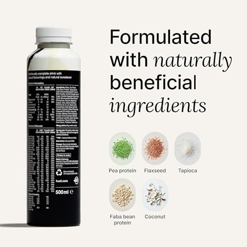 Huel Ready-to-Drink | Chocolate Meal Replacement Drink | High Protein Drink | Nutritionally Complete, Low Sugar, High Fiber, Plant Based, Vegan, Healthy | 20g Protein Per Bottle | 16.9 Fl Oz (12 Pack)