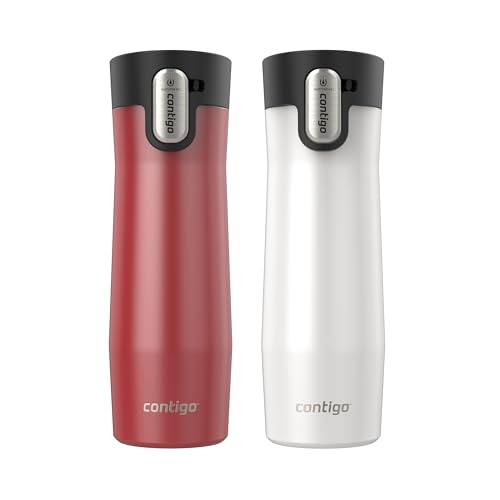 Contigo AUTOSEAL West Loop Vacuum-Insulated Stainless Steel Travel Mug with Easy-Clean Lid 20 oz Sake