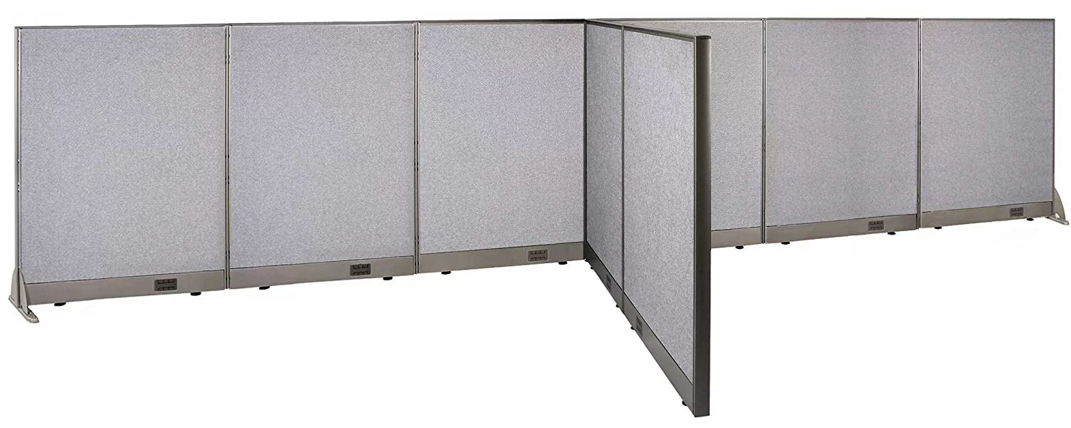 GOF T-Shaped Freestanding Partition 66d x 180w x 48h / Office, Room Divider