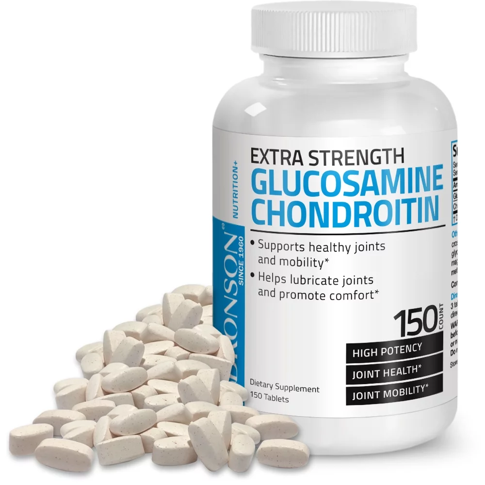 Bronson Glucosamine 1500 mg and Chondroitin 1200 mg EXTRA STRENGTH JOINT SUPPORT, 150 Tablets