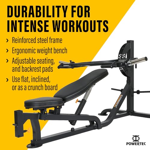 Powertec Fitness Workbench Multi Press - Adjustable Gym Equipment for Home - Multifunctional Bench Press - Universal Exercise Equipment for Strength Training