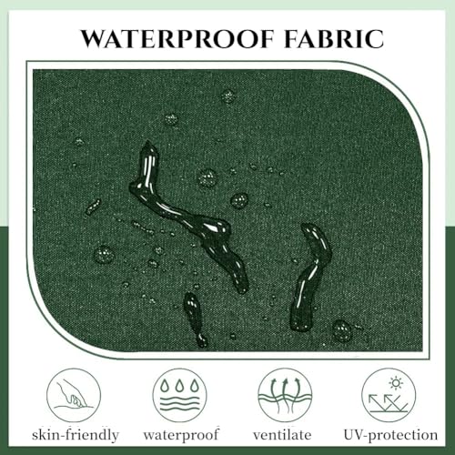 Waterproof Chair Cushions Set of 2 Outdoor,Tufted Thicken Weather and Fade Resistant Kitchen Seat Cushions,Patio Chair Pads for Garden Furniture Sofa Couch (Black)