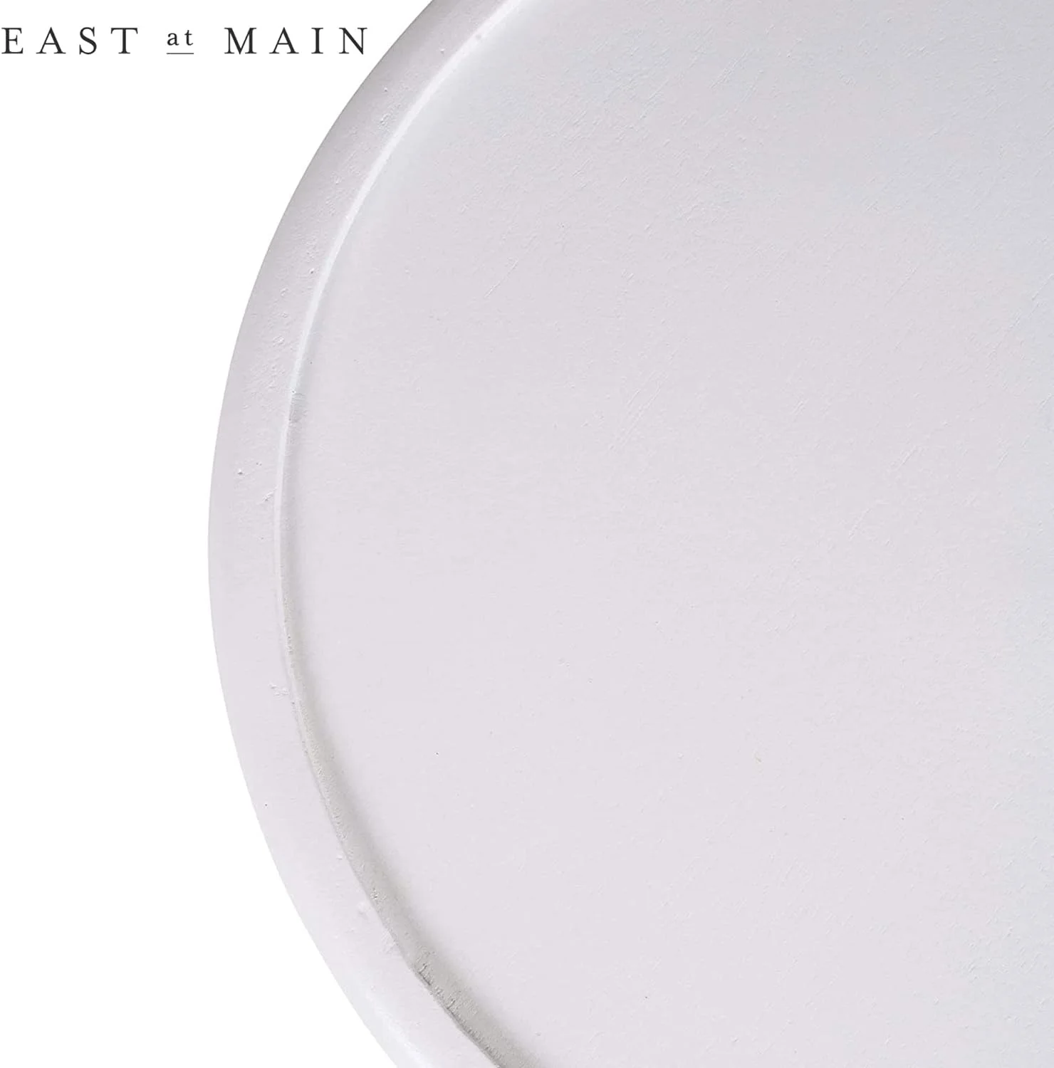 Gerlind Solid Wood Drum End Table, White