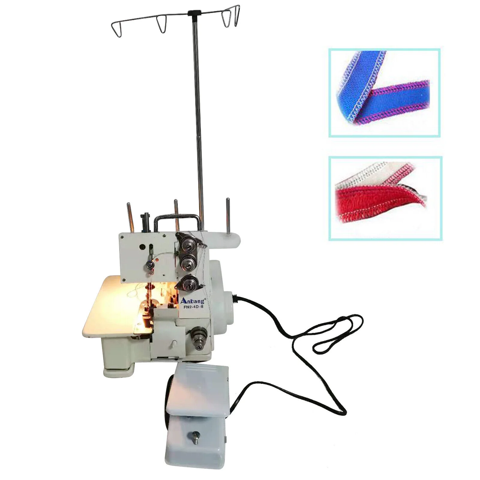 Serger Overlock Sewing Machine FN2-4D Dp5*80-95 with Foot Controller Four Lines