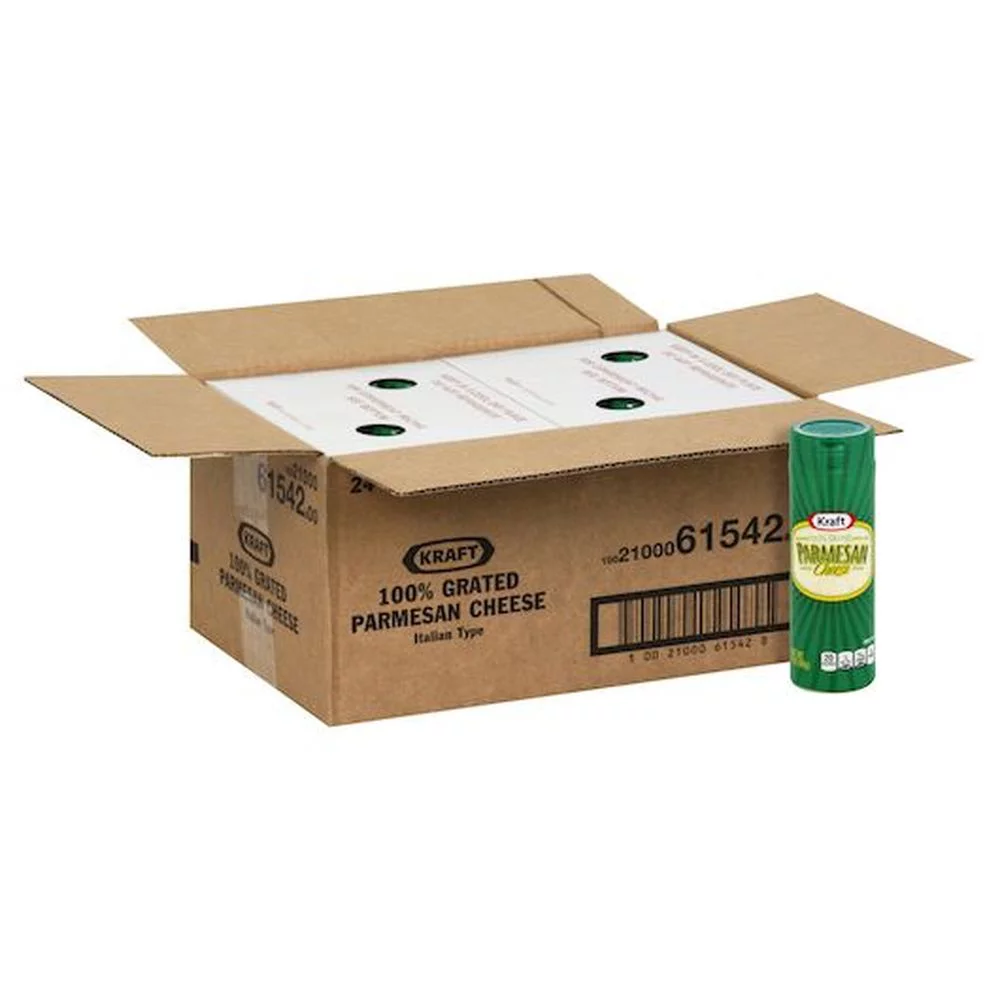 Kraft Grated Parmesan Cheese, 3 Ounce -- 24 per Case.
