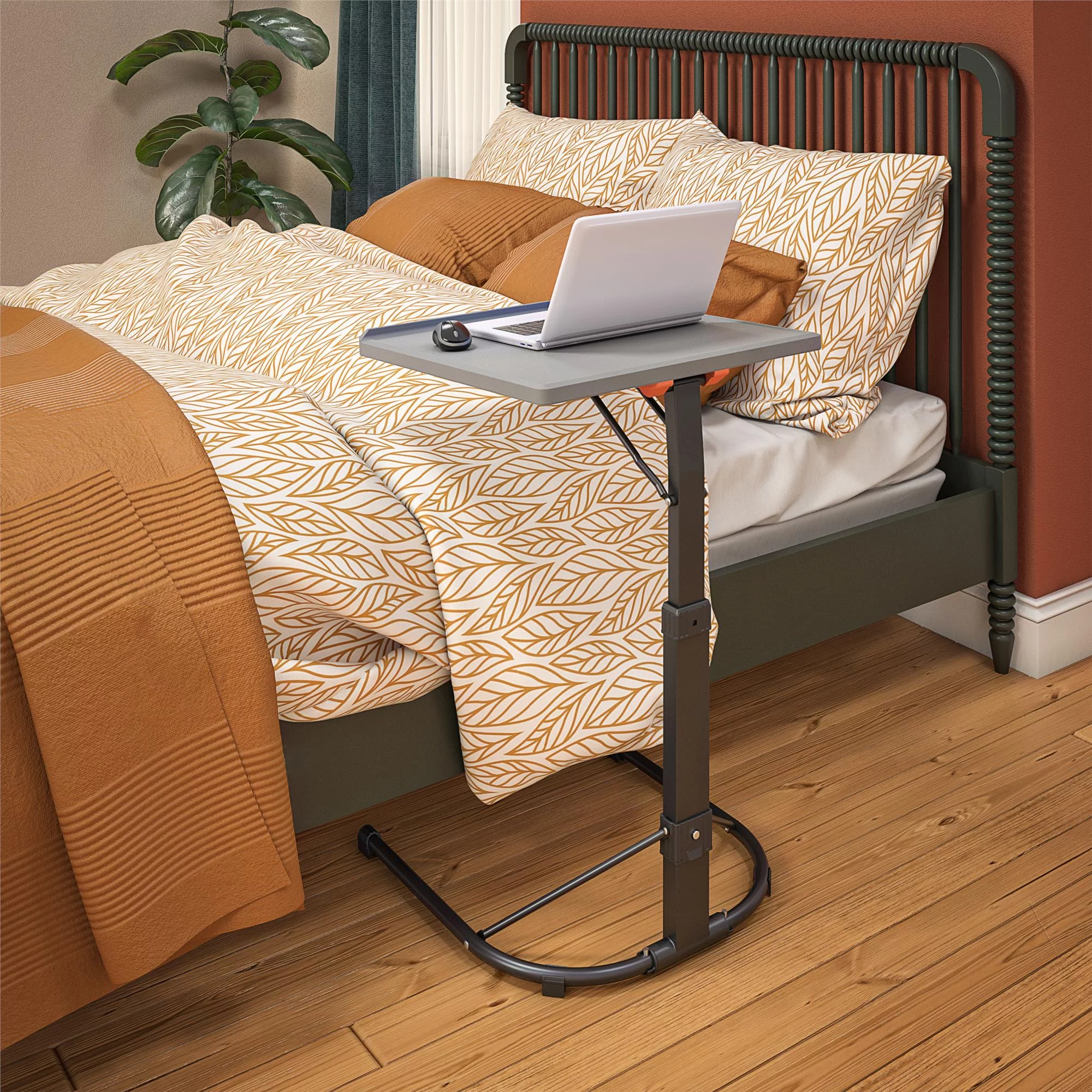 COSCO Multi-Functional Personal Folding Activity Table, Gray, Adjustable Height, Portable Workspace, Great for Snacking & Homework, Compact Fold, Space Saving