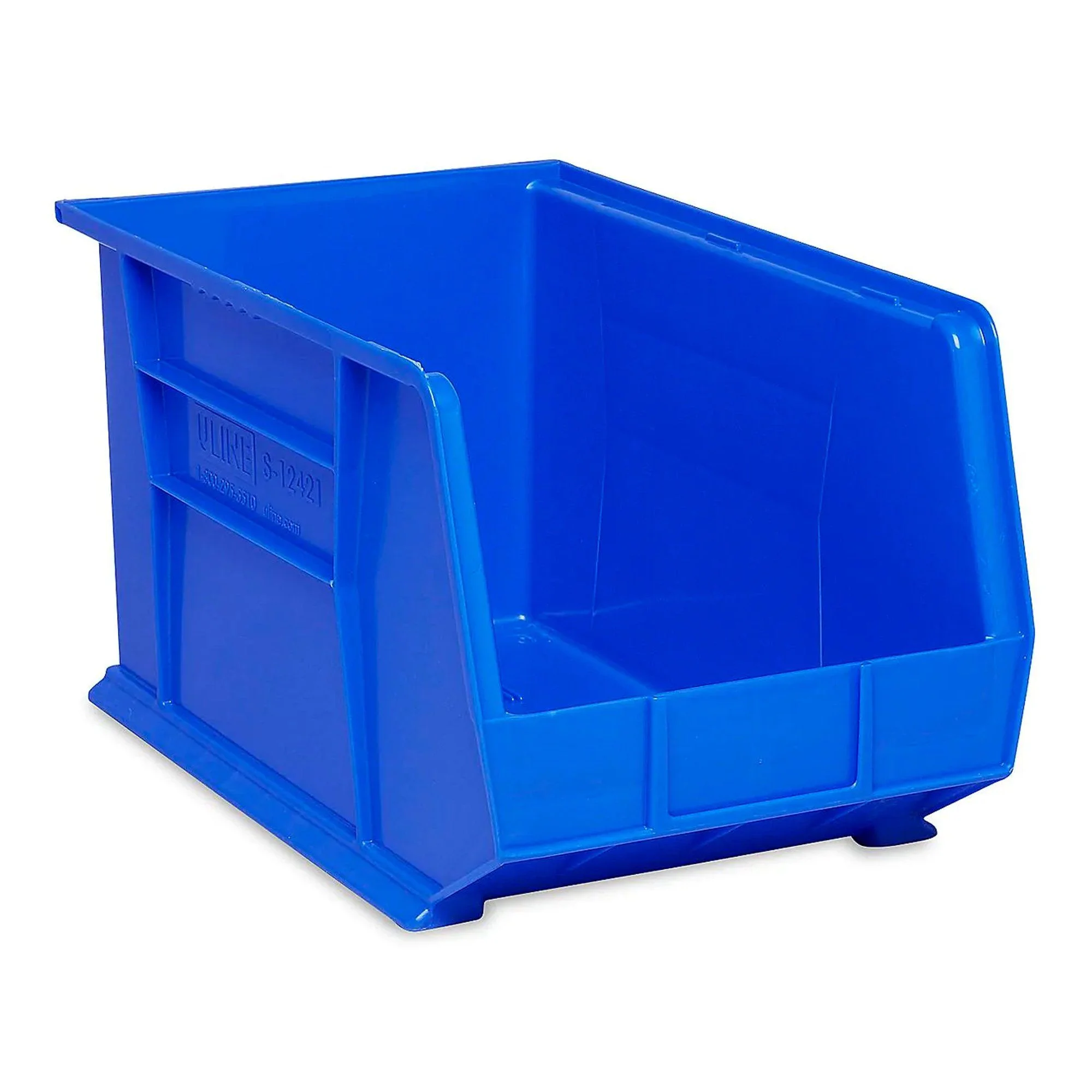 Storage Bin Uline Blue Plastic 10 X 11 X 18 Inch (EA/1)