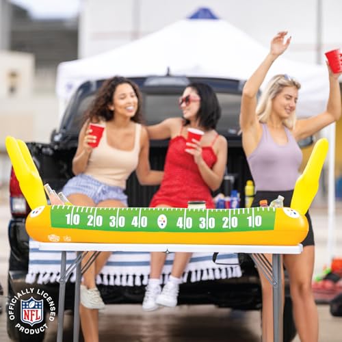 BigMouth Pittsburgh Steelers 4 ft Inflatable Food Cooler Buffet Officially Licensed NFL Fan Gear Ice Serving Pool Drink Bar for Tailgate Parties