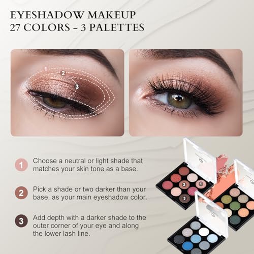 Color Nymph Professional Makeup Set for Teens, Girls & Women - Full Kit with Storage Train Case, Beginner Cosmetics Kit with Eyeshadow, Blush, Lipstick, Lipgloss, Mascara & Tools - Pink