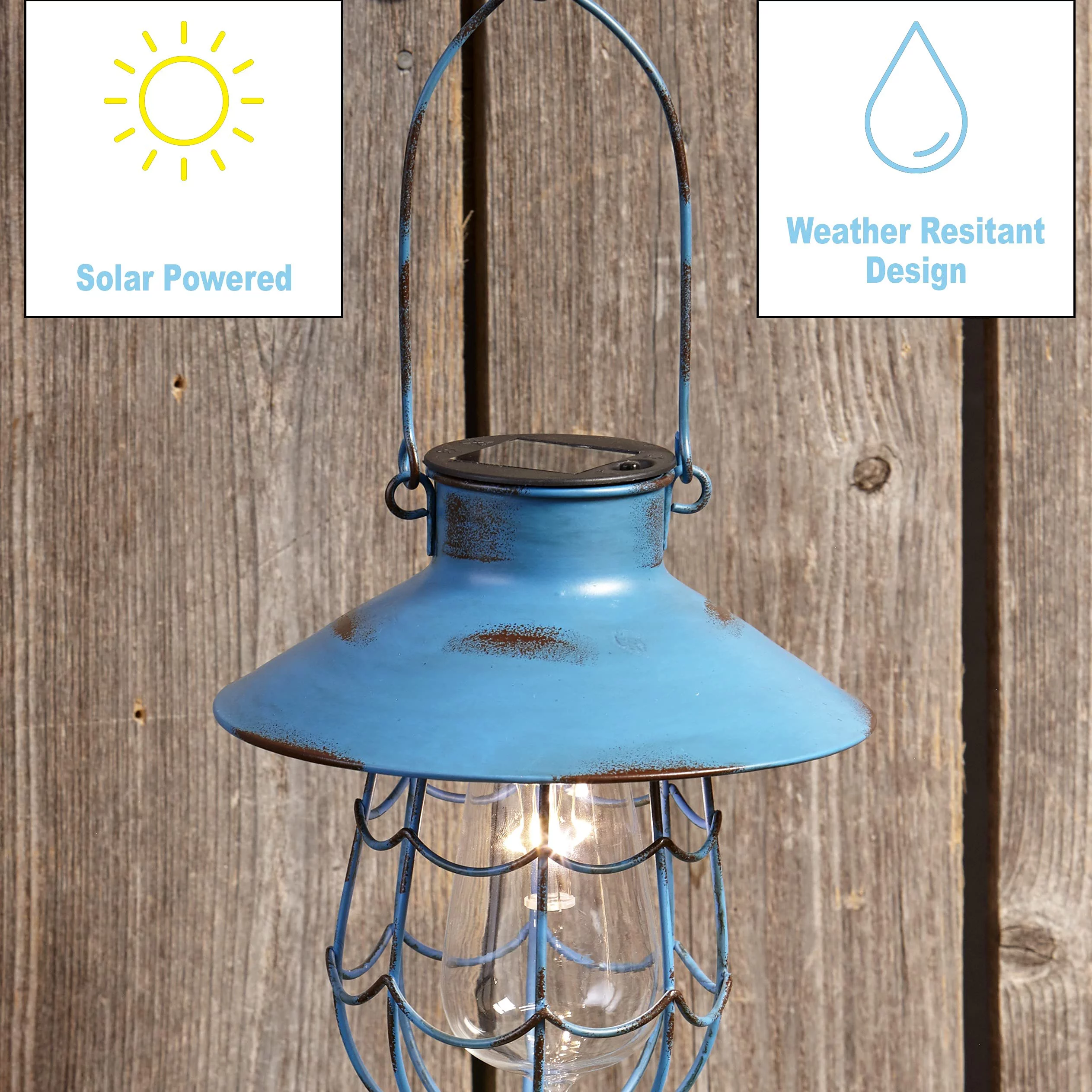 The Lakeside Collection Hanging Solar Lantern