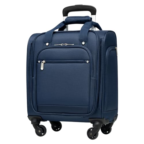 Coolife Underseat Carry On Luggage Softside Lightweight Rolling Travel Bag Spinner Suitcase