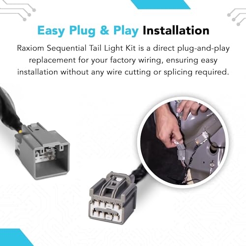 Raxiom Tail Light Sequencer Harness Kit with Tuning Plug and Play Wire Fits Mustang 1996-2004 Excluding 1999-2001 Cobra