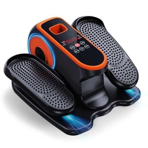 DUREXO Under Desk Elliptical Machine, Electric Ellipse Leg Exerciser While Sitting for Seniors, Quiet Portable Elliptical Machine with 12 Adjustable Speeds, Seated Pedal Exerciser with Remote Control