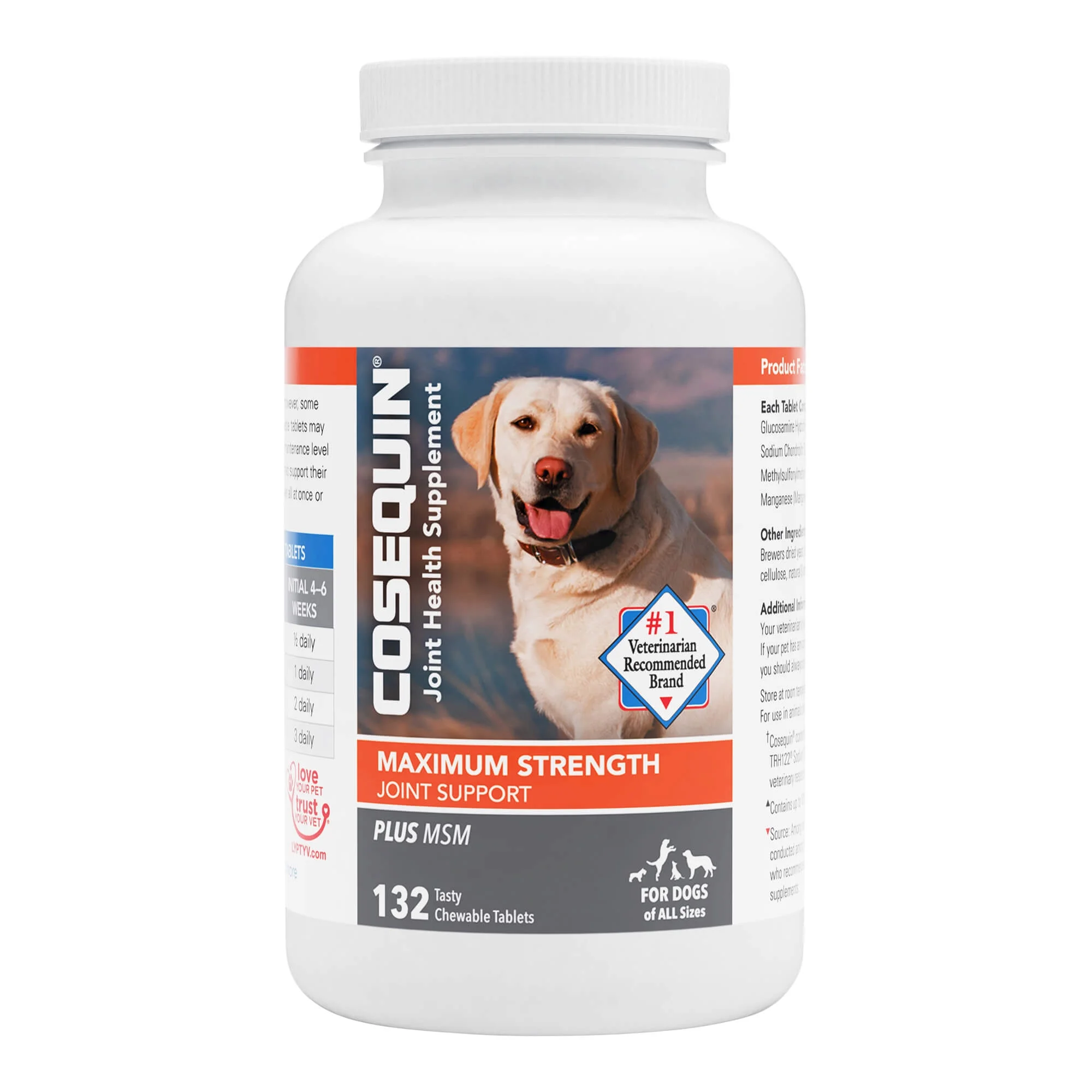 Cosequin DS Plus MSM for Dogs, 132 Chew Tablets, 2 Pack