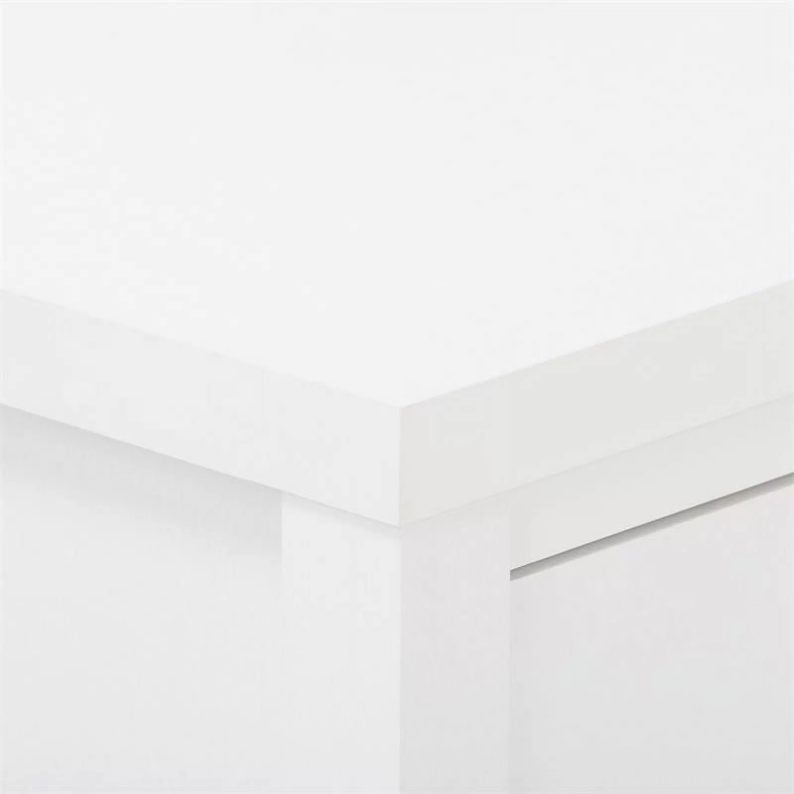 Boston White Engineered Wood Grain Finish 6 Drawer Wide Dresser