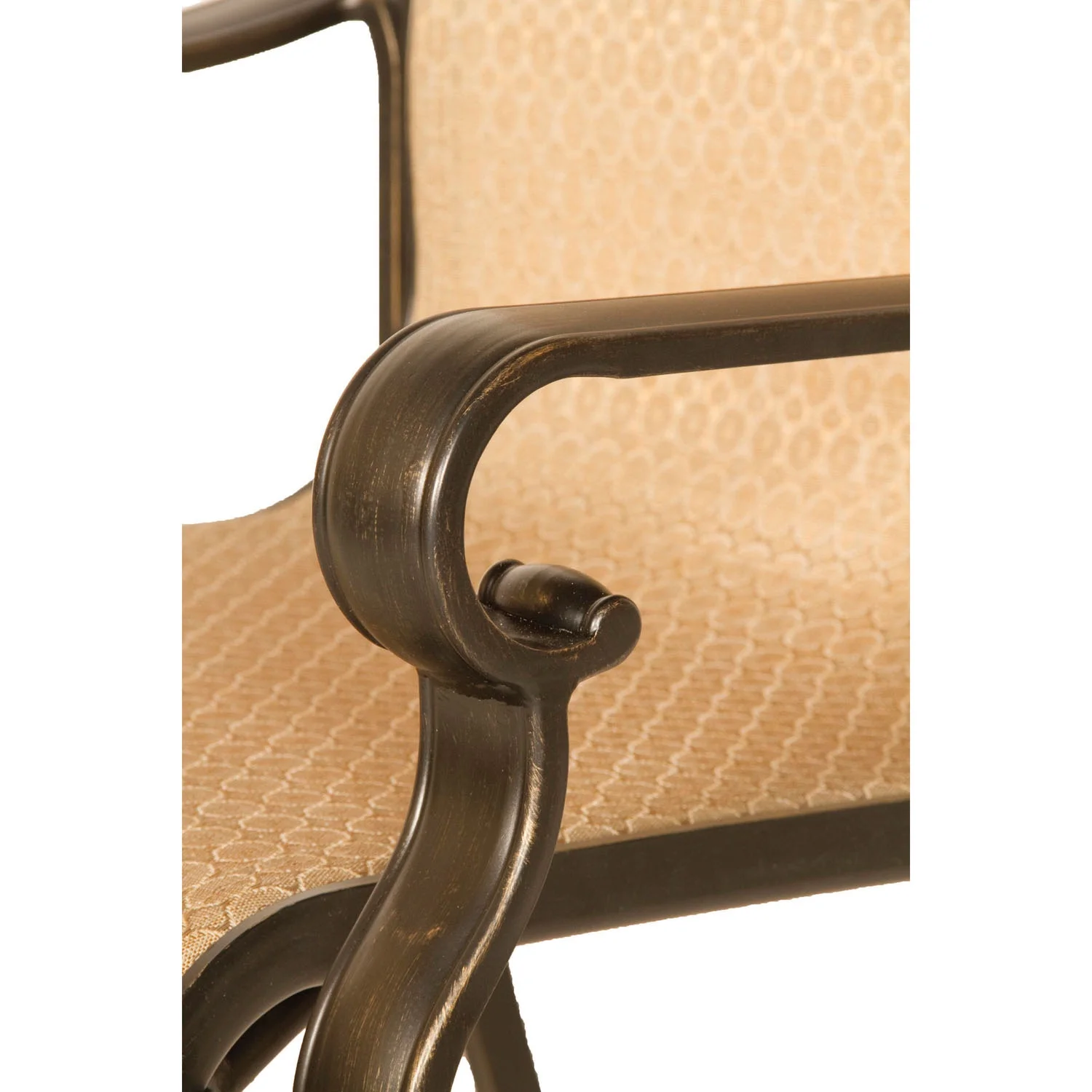 Hanover Brigantine 9-Piece Dining Set with an Expandable Cast-Top Dining Table and 8 Sling Swivel Rockers