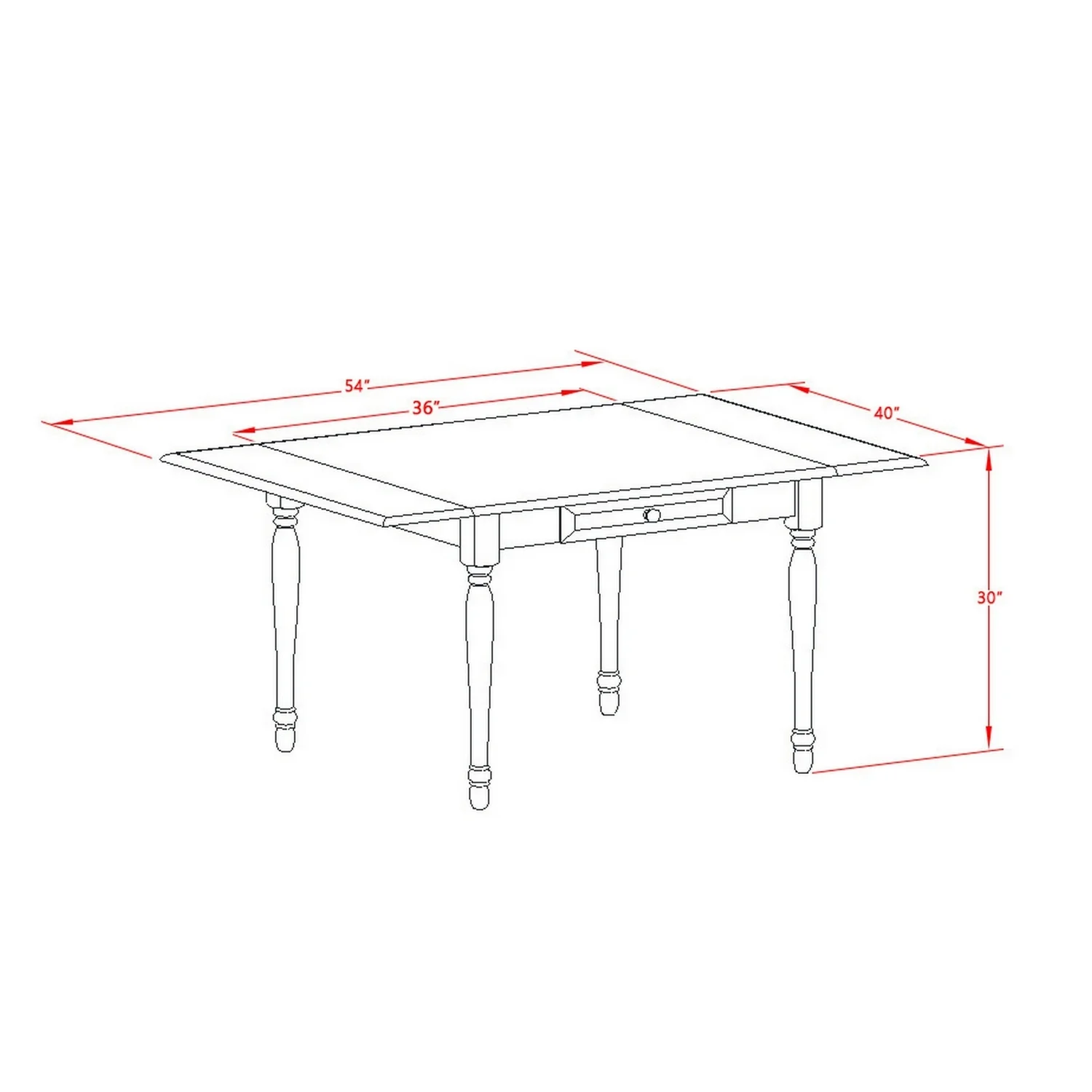 East West Furniture Monza 3-piece Wood Dining Table Set in Buttermilk and Cherry