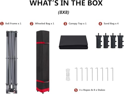 ABCCANOPY Pop Up Canopy - Outdoor Patio Portable Canopy Tent Heavy Duty for Backyard and Deck with 4 Sandbags(White, 10x10)