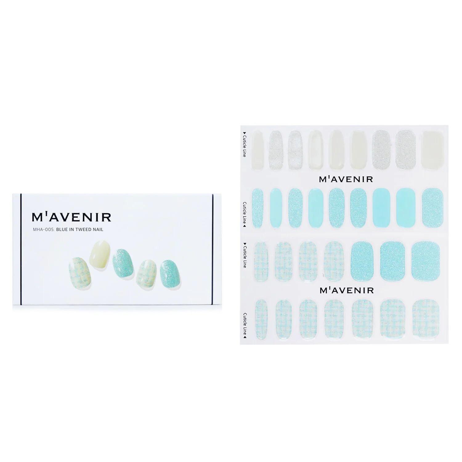 Mavenir Nail Sticker (Blue) - # Classic Navy Nail  32pcs