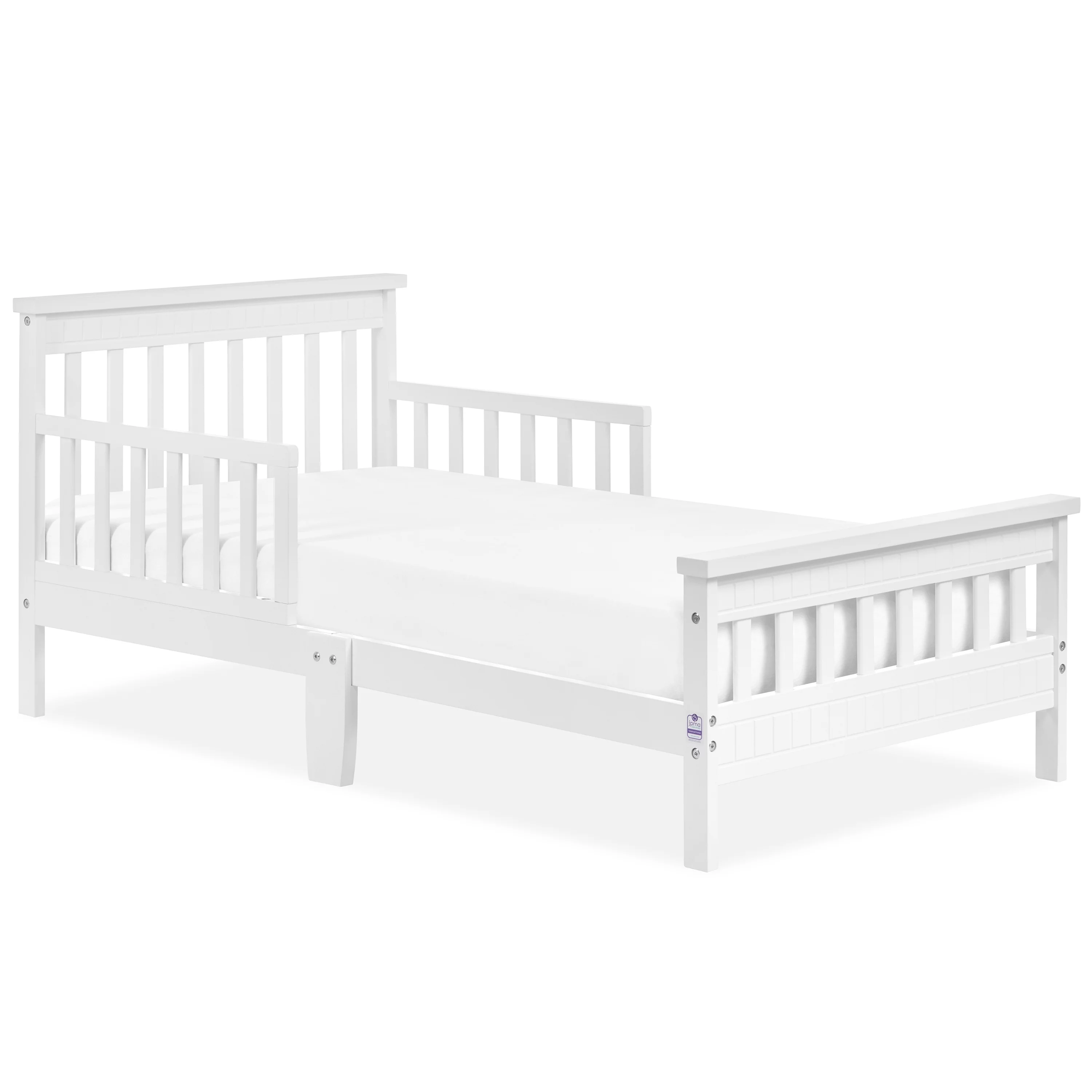 Dream On Me San-Fran Toddler Bed made with Sustainable New Zealand Pinewood, White