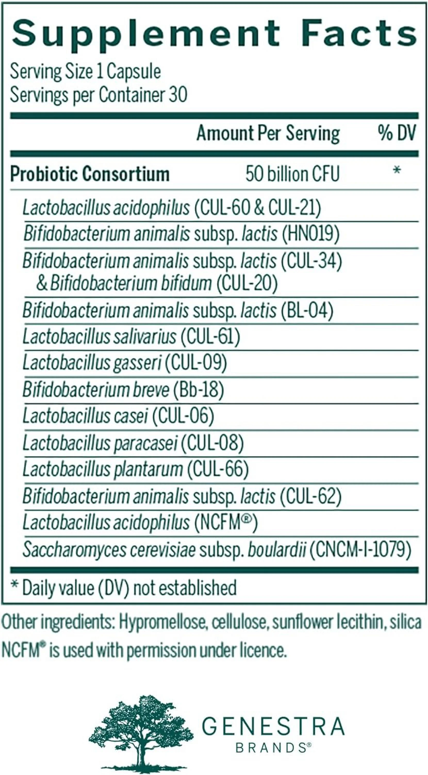 HMF Multi Strain 50 | Probiotic Supplement | 30 Capsules