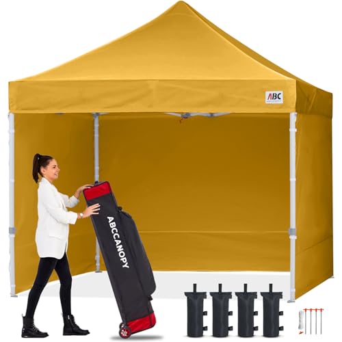 ABCCANOPY Easy Pop Up Canopy Tent with Sidewalls 10x10 Commercial -Series, White