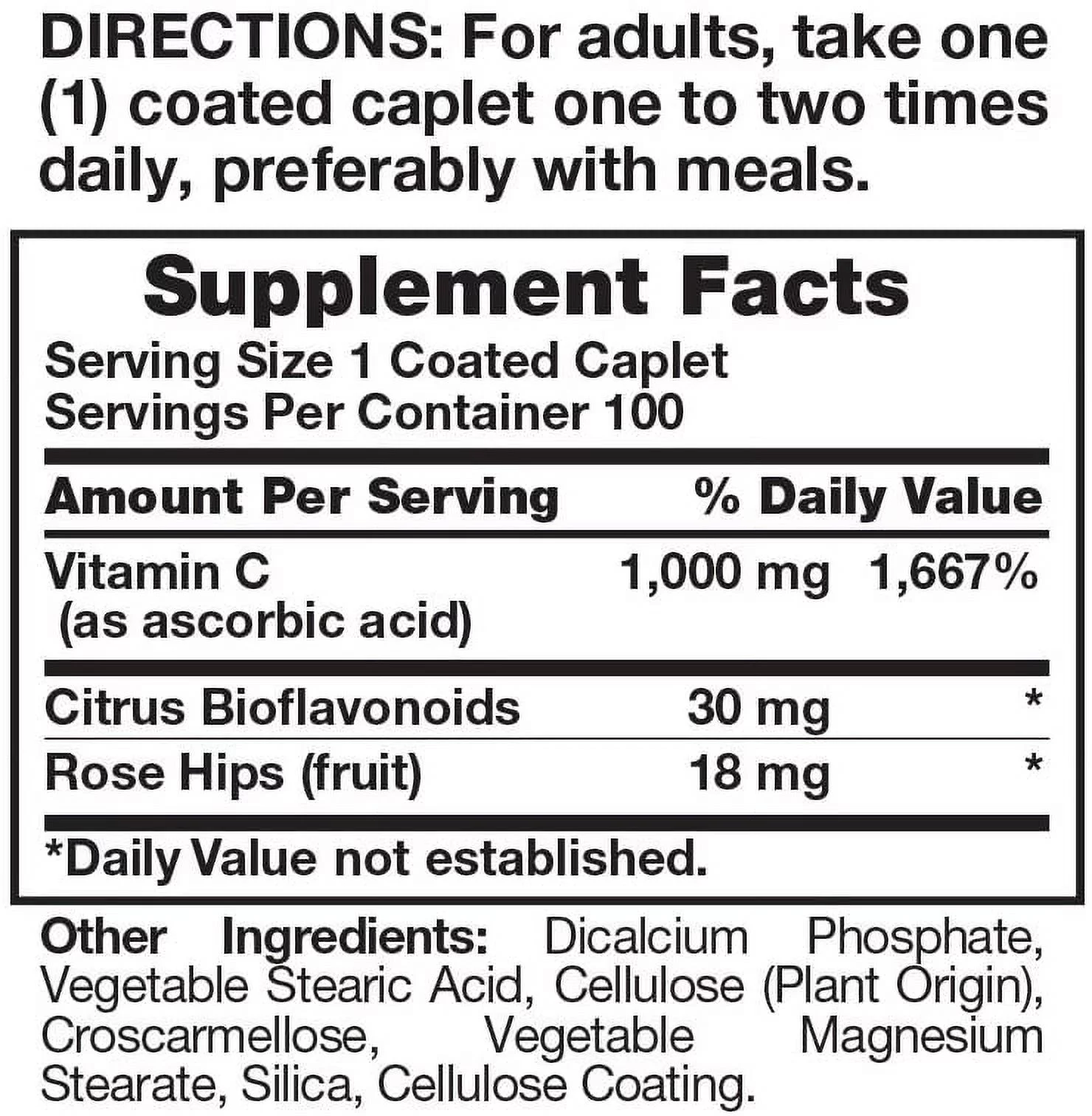 Nature's Truth Vitamin C with Bioflavonoids & Wild Rose Hips, 100 ct, 6 Pack