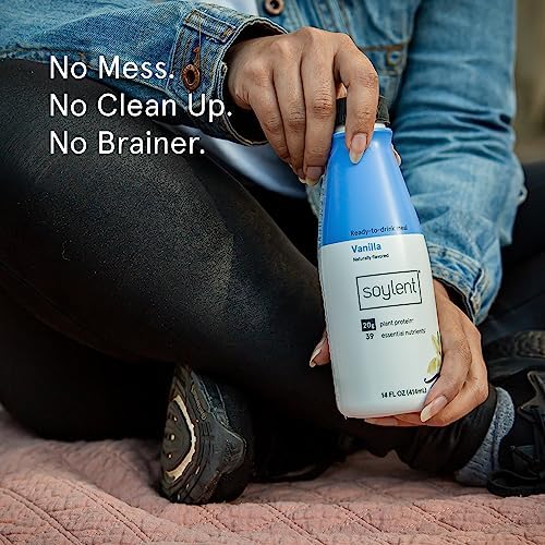 Soylent Complete Meal Replacement Shake, Gingerbread, 16g Complete Protein, Ready-to-Drink Plant Based Protein Drink, 1g Sugar, 11oz (12 Pack)