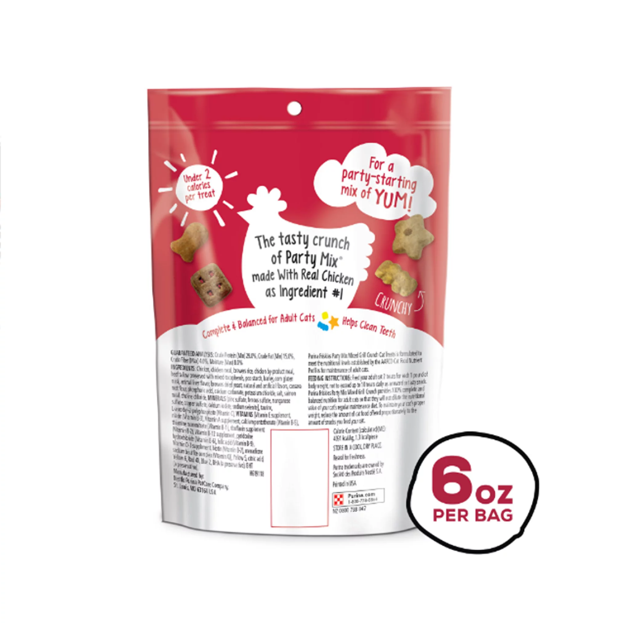 Friskies (5 Pack) Cat Treats, Party Mix Mixed Grill Crunch, 5 - 2.1 oz. Pouches