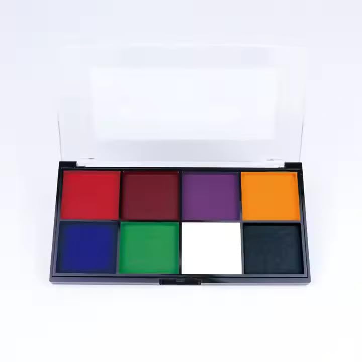 8-Color Alcohol Reactived Paint Palette, Special Effects Makeup Professional Palette, SFX Theatrical Makeup Kit (FX Palette)