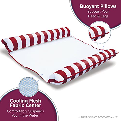 Aqua 4-in-1 Monterey Hammock Pool Float & Water Hammocks, 1-2-3-4 Multipacks – Multiple Colors/Styles – for Adults and Kids Floating