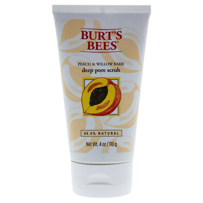 Peach and Willow Bark Deep Pore Scrub by Burts Bees for Women - 4 oz Scrub