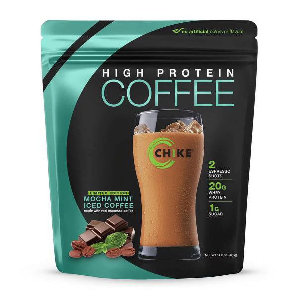 Chike Nutrition High Protein Iced Coffee (16oz Bag) Flavor: Mocha Mint