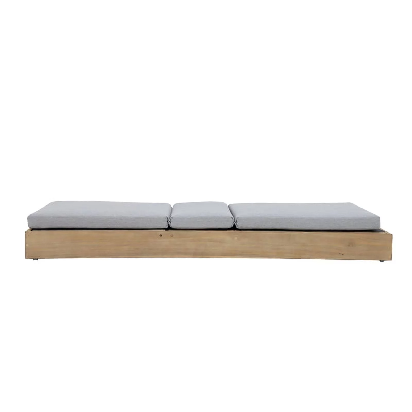 Pangea Home Mico Modern Style Acacia Wood Lounger in Gray/Natural Finish