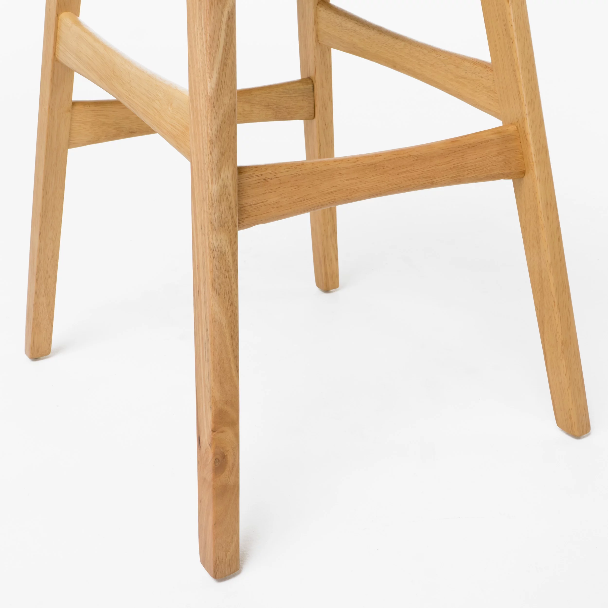 Noble House Jackie Mid-Century Modern Bar Stools, Set of 2, Natural Oak, Dark Grey