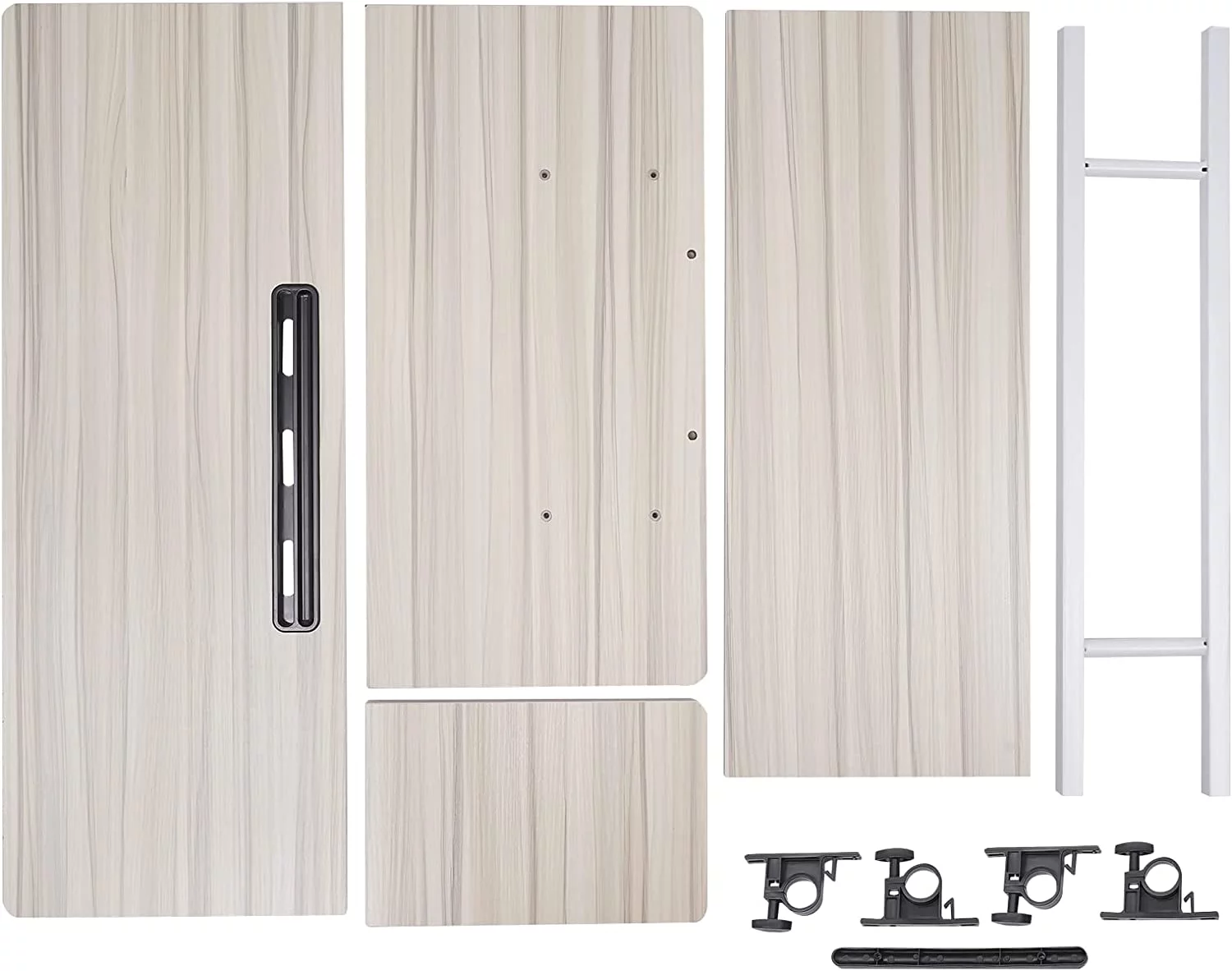 OUKANING Mobile Stand Up Desk Adjustable Laptop Desk Home Computer Table Office Table Laptop Cart With Wheels White