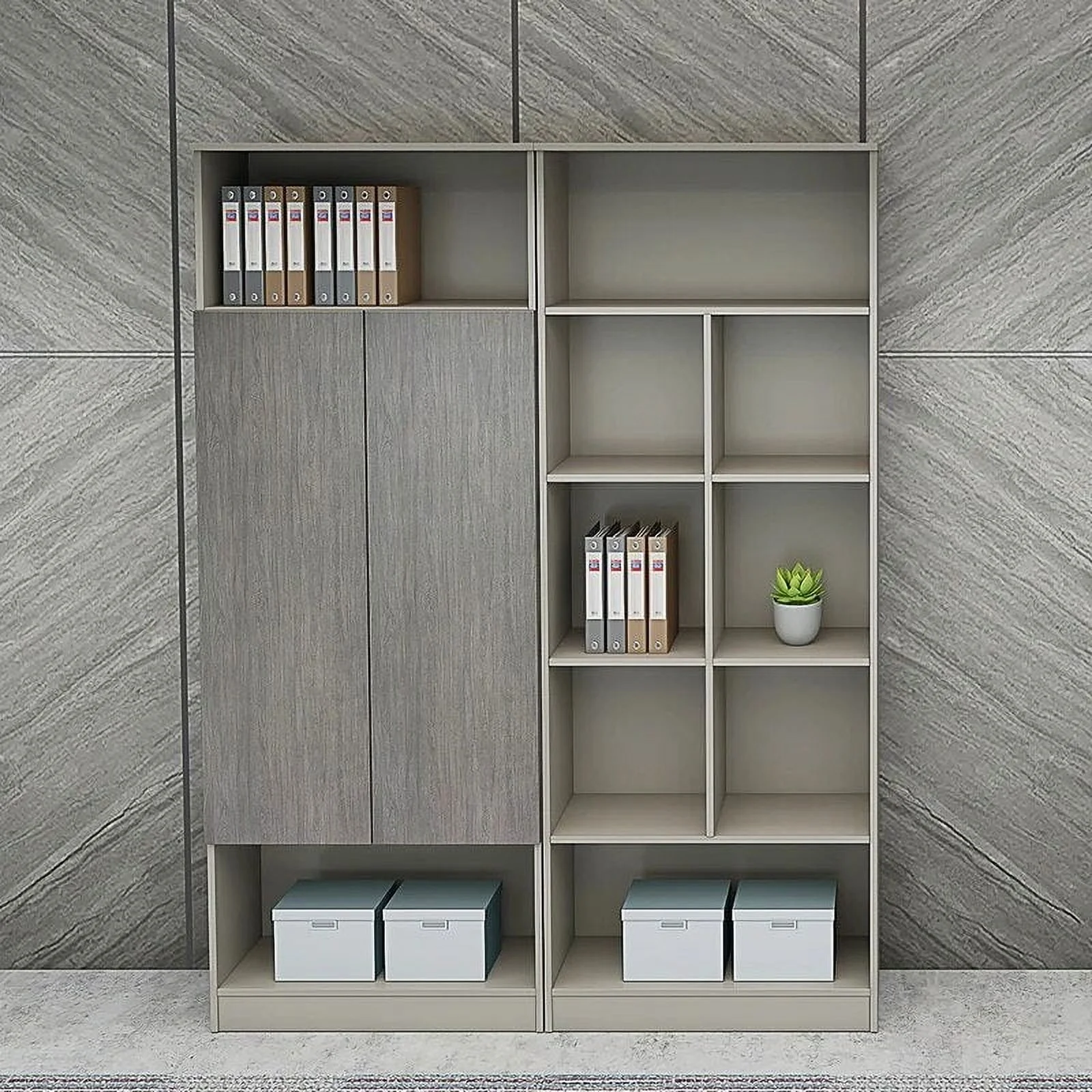 Customized office desk, fashionable and creative boss desk and chair combination, complete set of bookcases, simple and modern