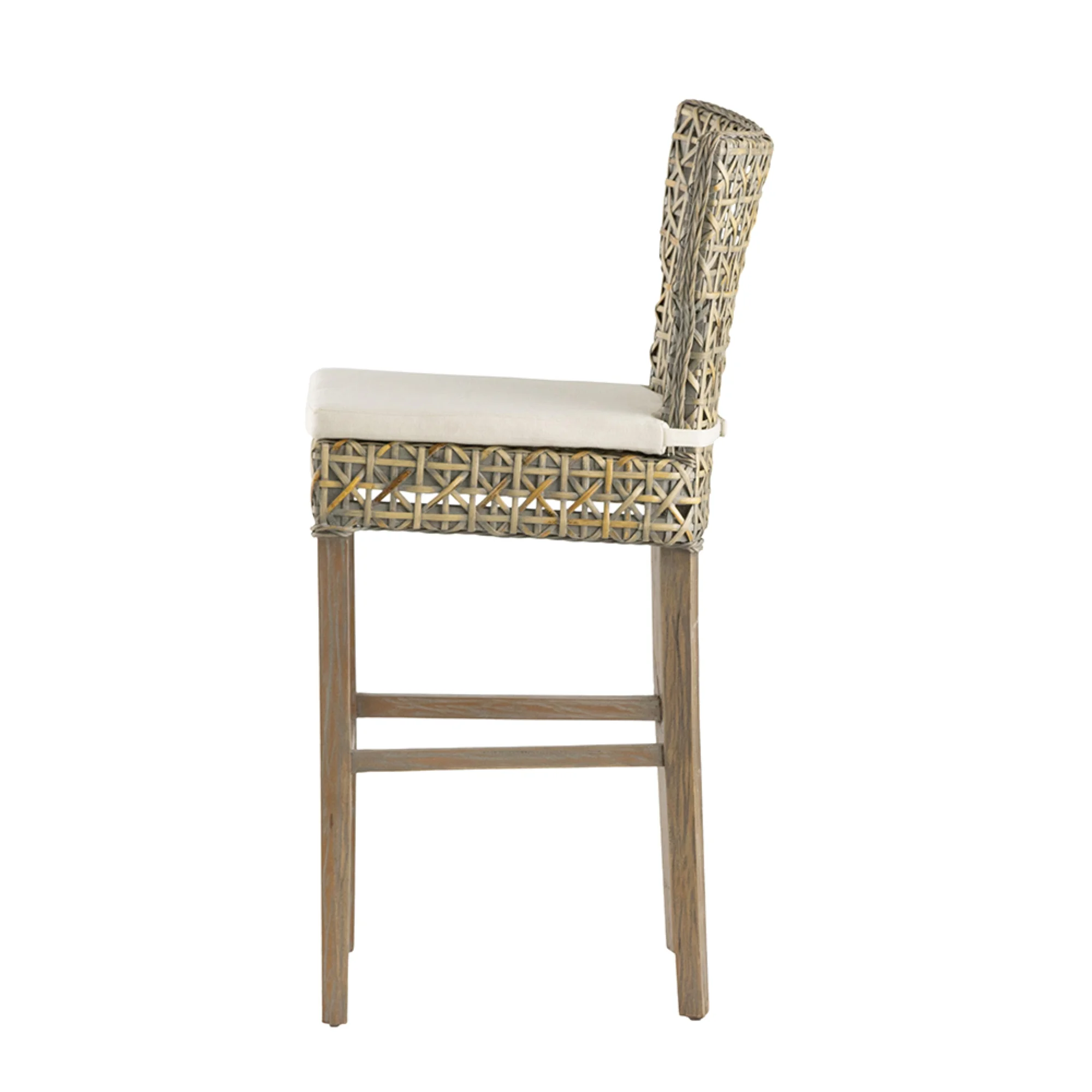 CC Home Furnishings Armless Woven Padded Seat Bar Chair - 44.5