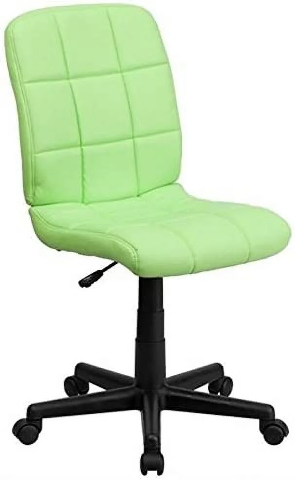 Scranton & Co Faux Leather Mid-Back Office Chair in Green