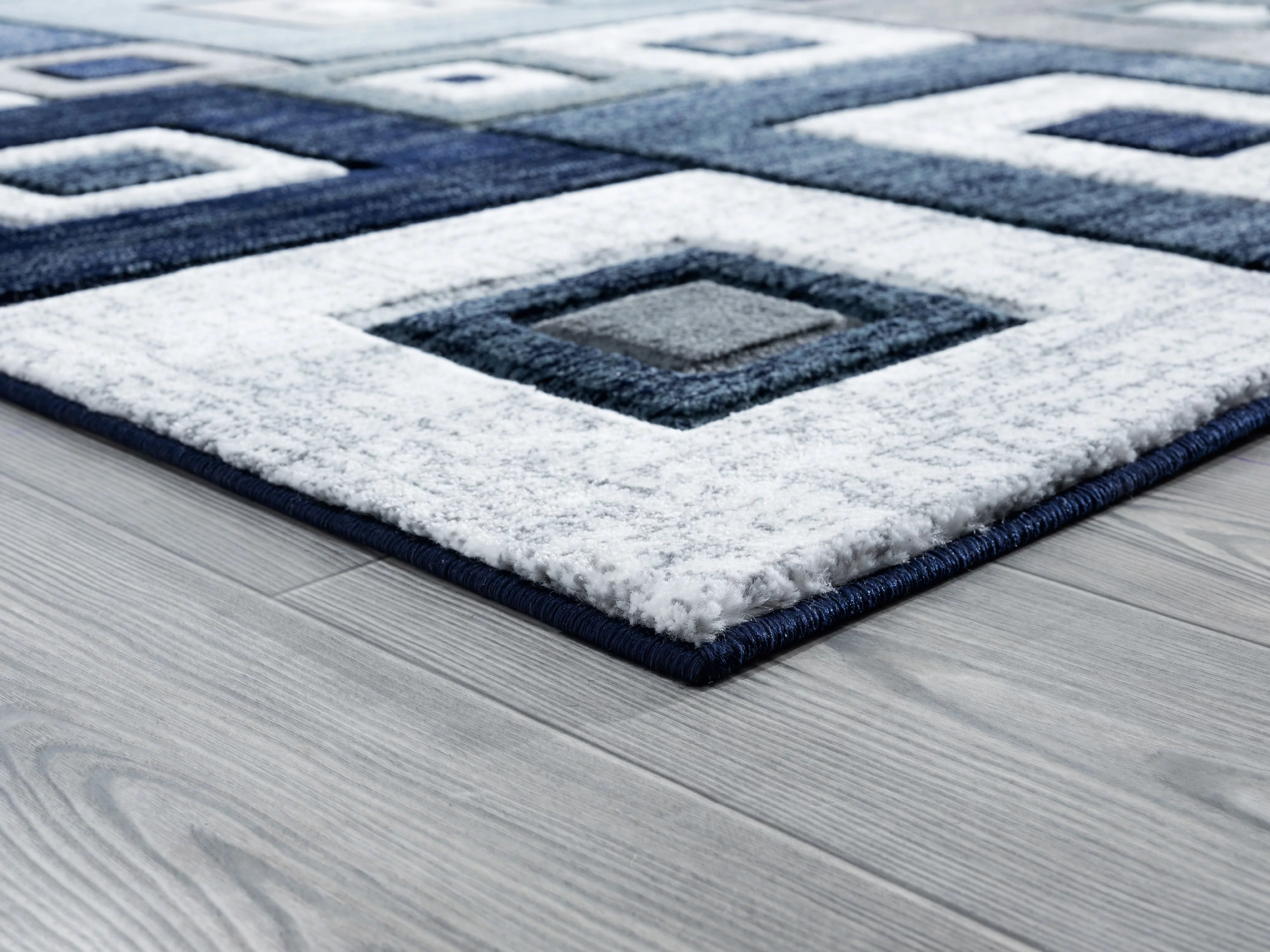 United Weavers Drachma Benson Modern Geometric Accent Rug, Navy, 2'7