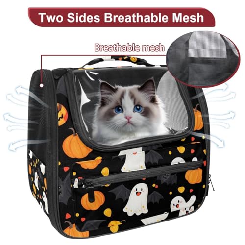 Halloween Pet Carrier Airline Approved Pet Carrier Bag Dog Carrier for Small Medium Cats Dogs Puppies Kitten