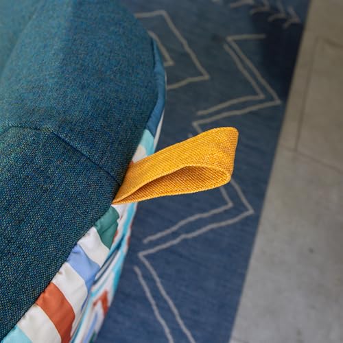 Big Joe Milano Lenox Denim Cobalt Beanbag Chair