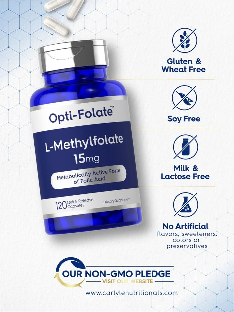 L Methylfolate 15mg | 120 Capsules | Methyl Folate 5-MTHF | by Opti-Folate