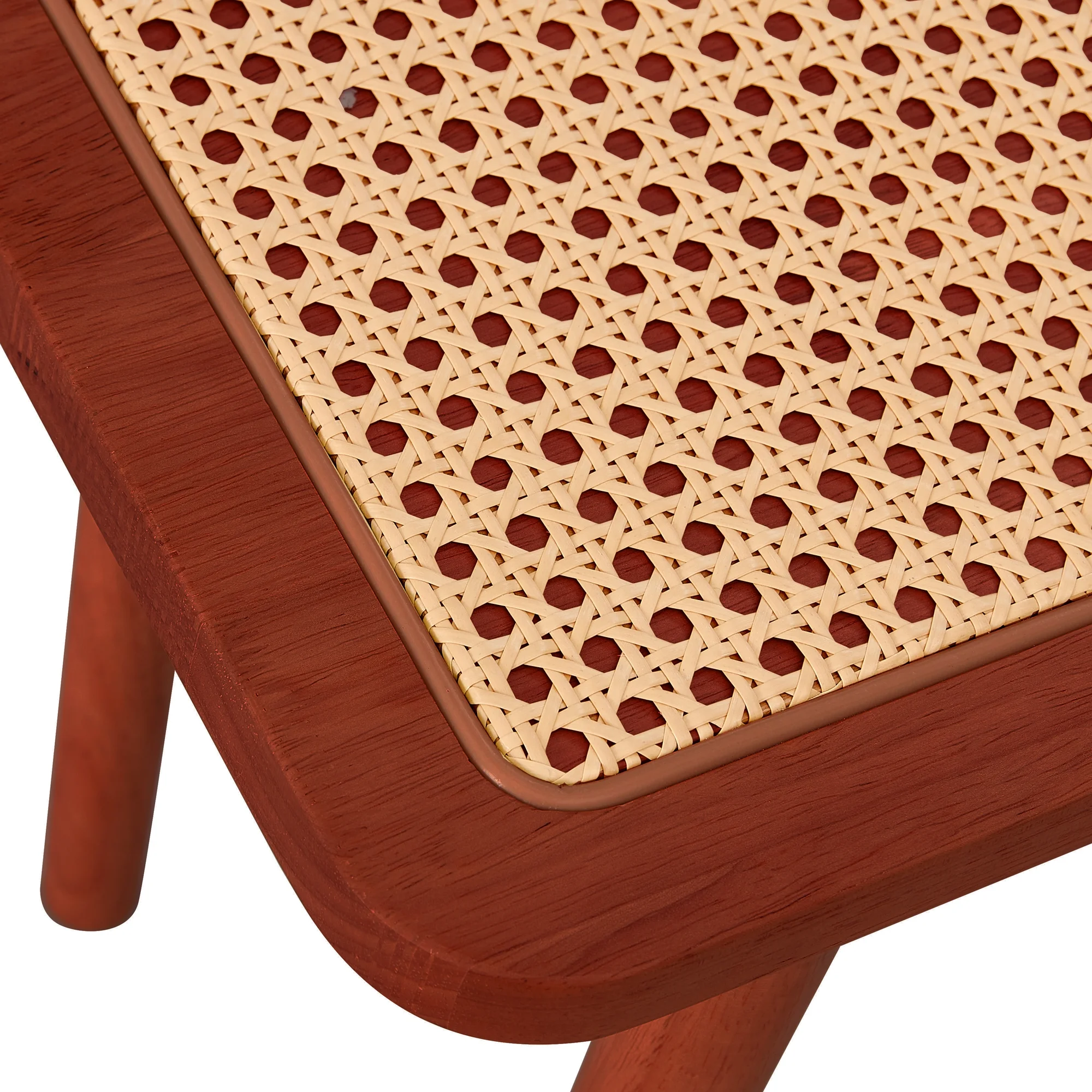 Ufurpie Solid Wood Bench with Rattan Woven,Dining Chair,Bed End Stool,Shoe Stool,Living Room,Dining Room,Hallway,Walnut