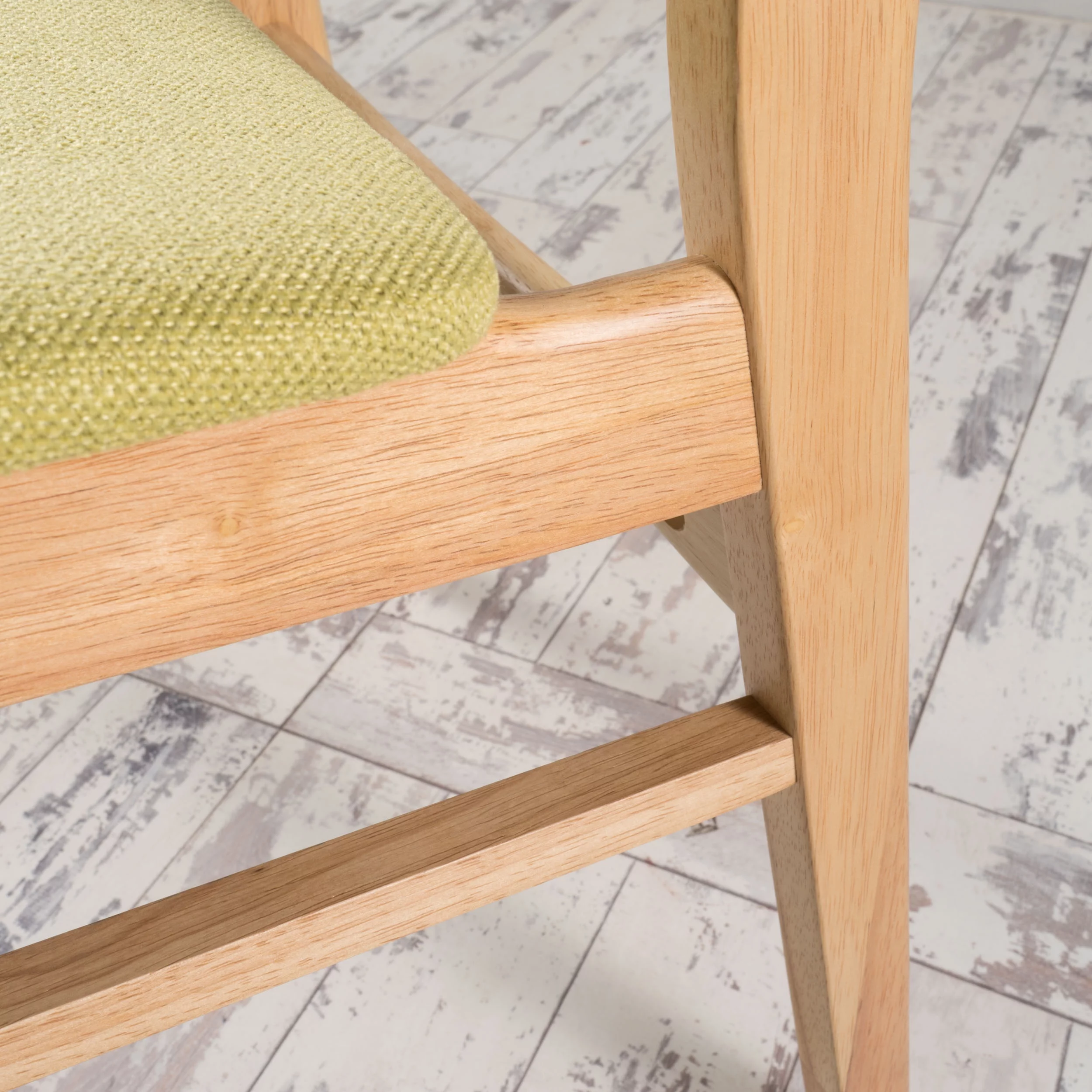 Lagom Ava Mid Century Modern Fabric Dining Chairs, Set of 2, Green Tea