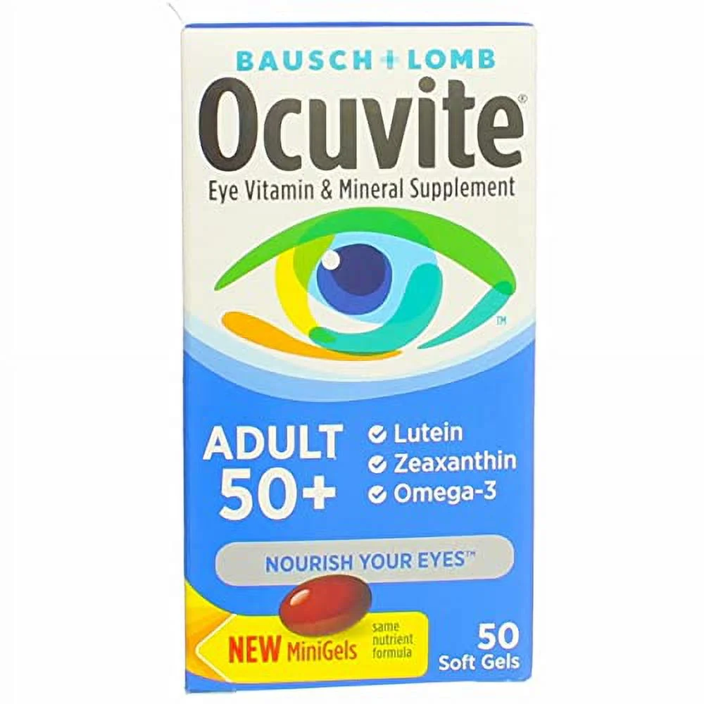 Ocuvite Adult 50+ Eye Vitamin & Mineral Softgels 50 ea (Pack of 4)
