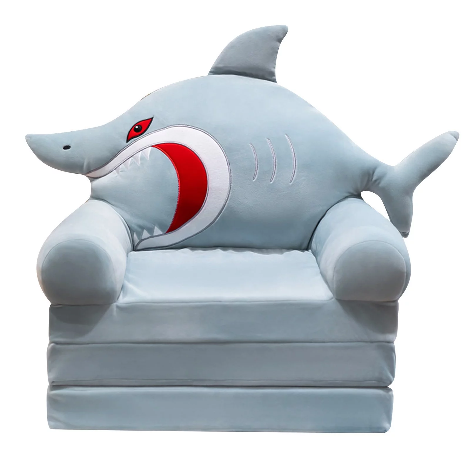 Nienjey Plush Foldable Kids Sofa Backrest Armchair 2 In 1 Foldable Children Sofa Cute Cartoon Lazy Sofa Children Flip Open Sofa Bed For Living Room Bedroom Without Liner Filler