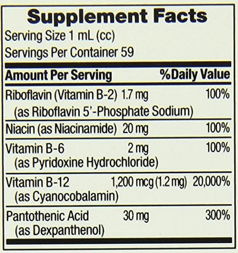 Nature's Bounty Vitamin B Complex with B-12 Sublingual Liquid, 2 Ounce (Pack of 4)